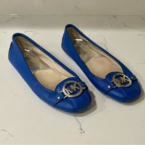 Blue Leather Michael Kors Size 7.5 Flats